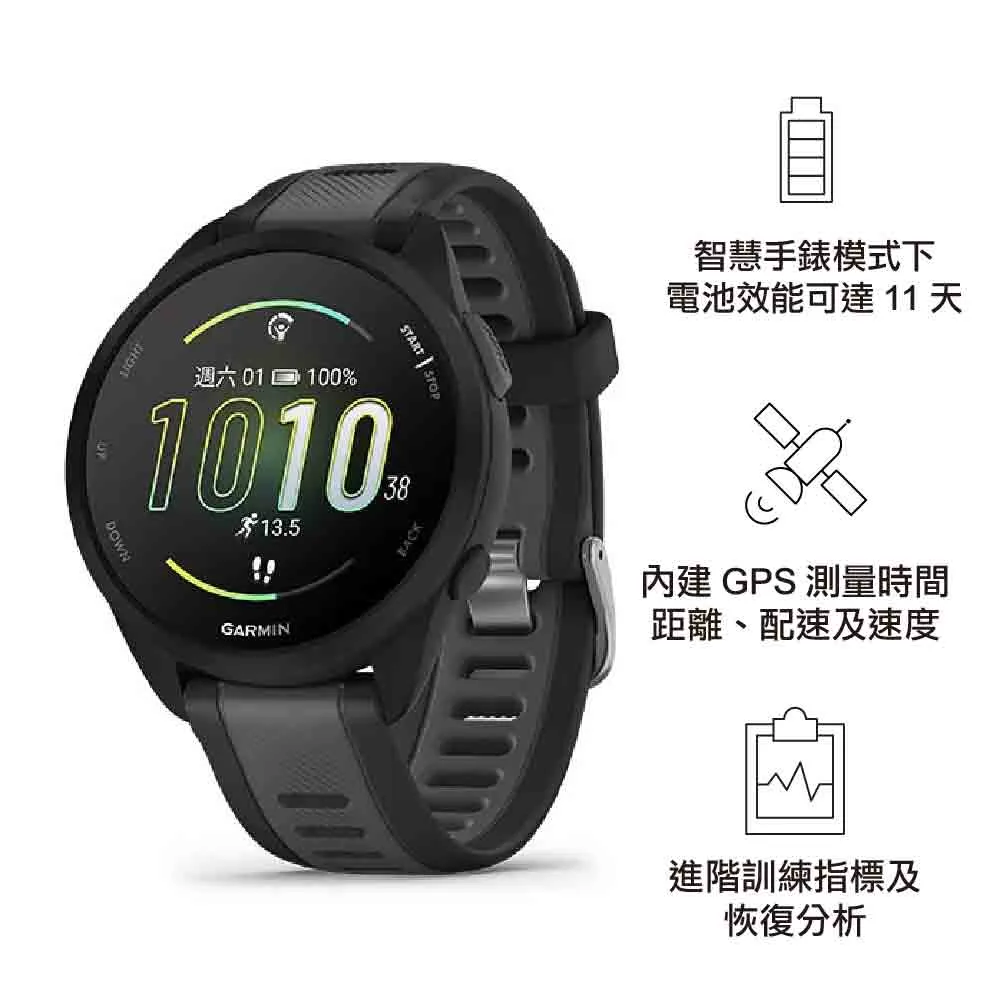 GPS 智慧心率進階跑錶 Forerunner 165