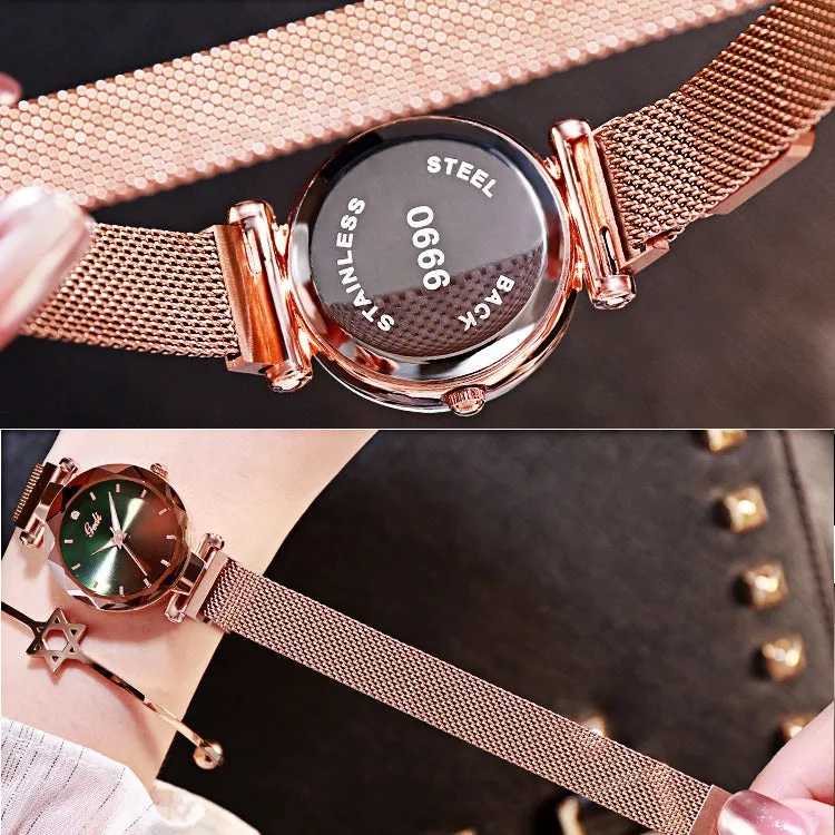 Gradient Dial Mesh Strap Women's Watch