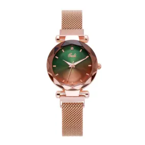 Gradient Dial Mesh Strap Women's Watch