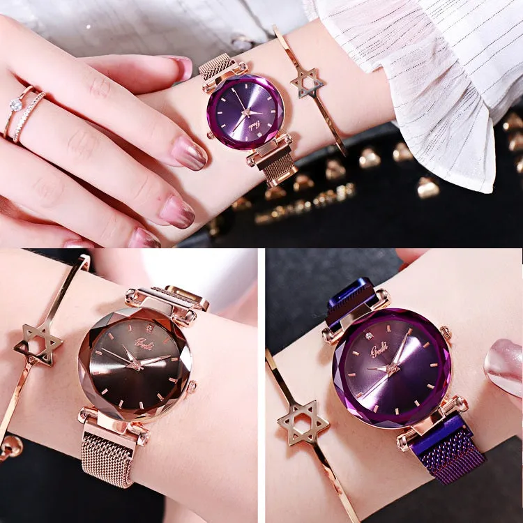 Gradient Dial Mesh Strap Women's Watch