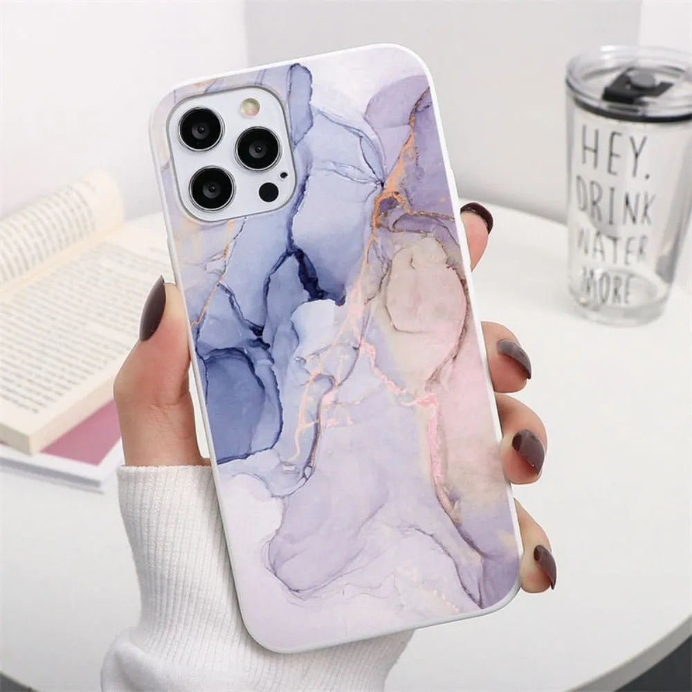 Gradient Marble Theme Protective Case for iPhone