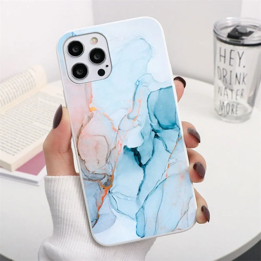 Gradient Marble Theme Protective Case for iPhone