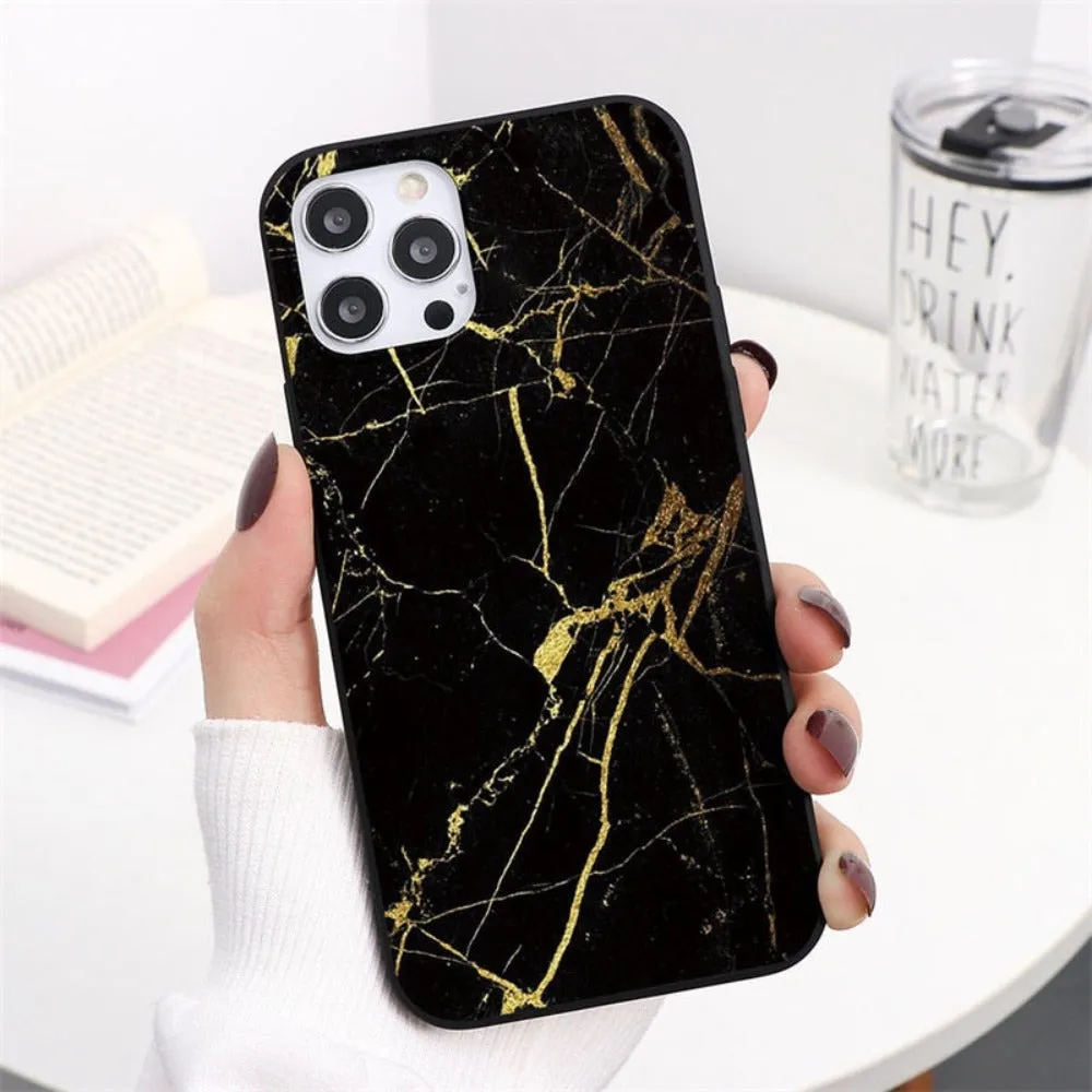 Gradient Marble Theme Protective Case for iPhone