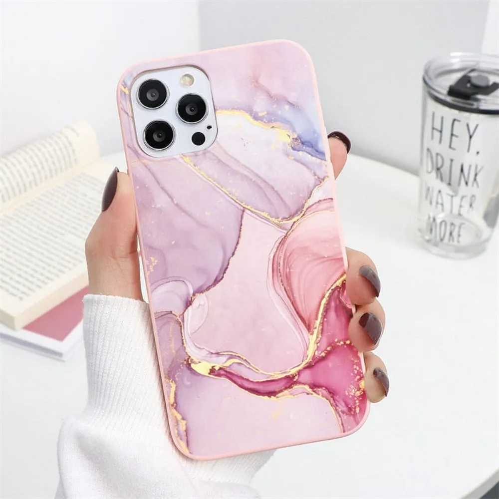 Gradient Marble Theme Protective Case for iPhone