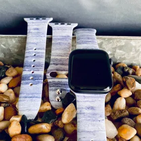 Gray Stone Print Silicone Band For Apple Watch