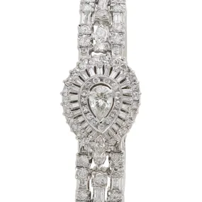 Hamilton Platinum and Diamond Cocktail Watch 7.25CT-TDW