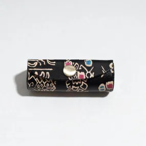 Handcrafted Embossed Leather Lipstick Case 02