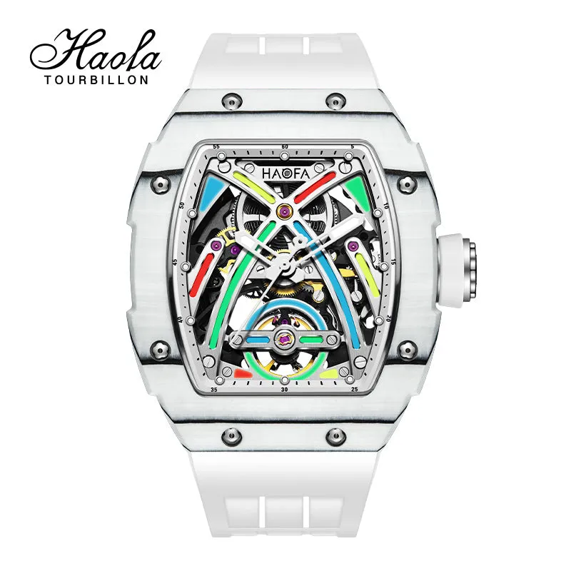 HAOFA Color Luminous Dial Carbon Fiber Automatic Watch 1970