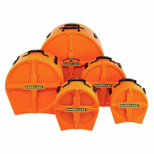 Hardcase HPROCKFUS3O 5 Piece Rock/Fusion3 Drum Case Set (Orange)