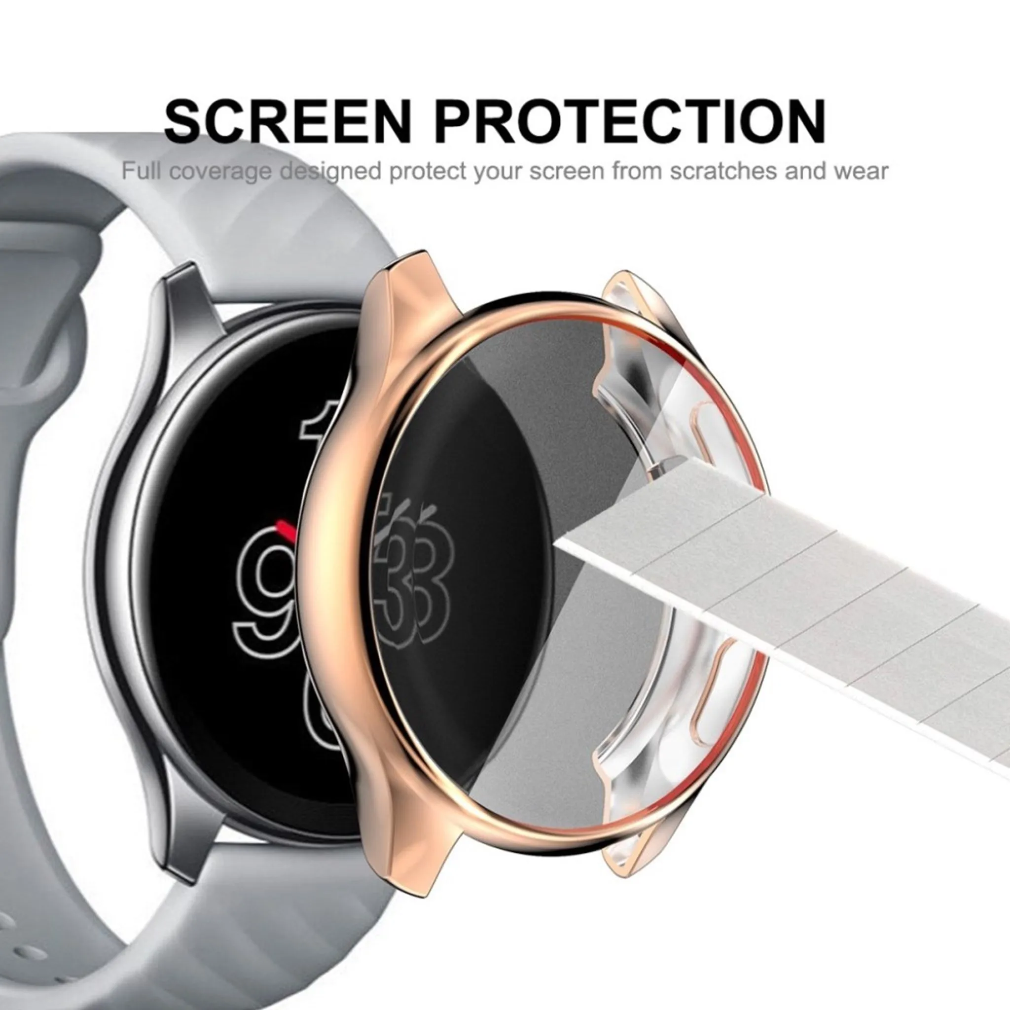 HAT PRINCE OnePlus Watch transparent cover - Gold