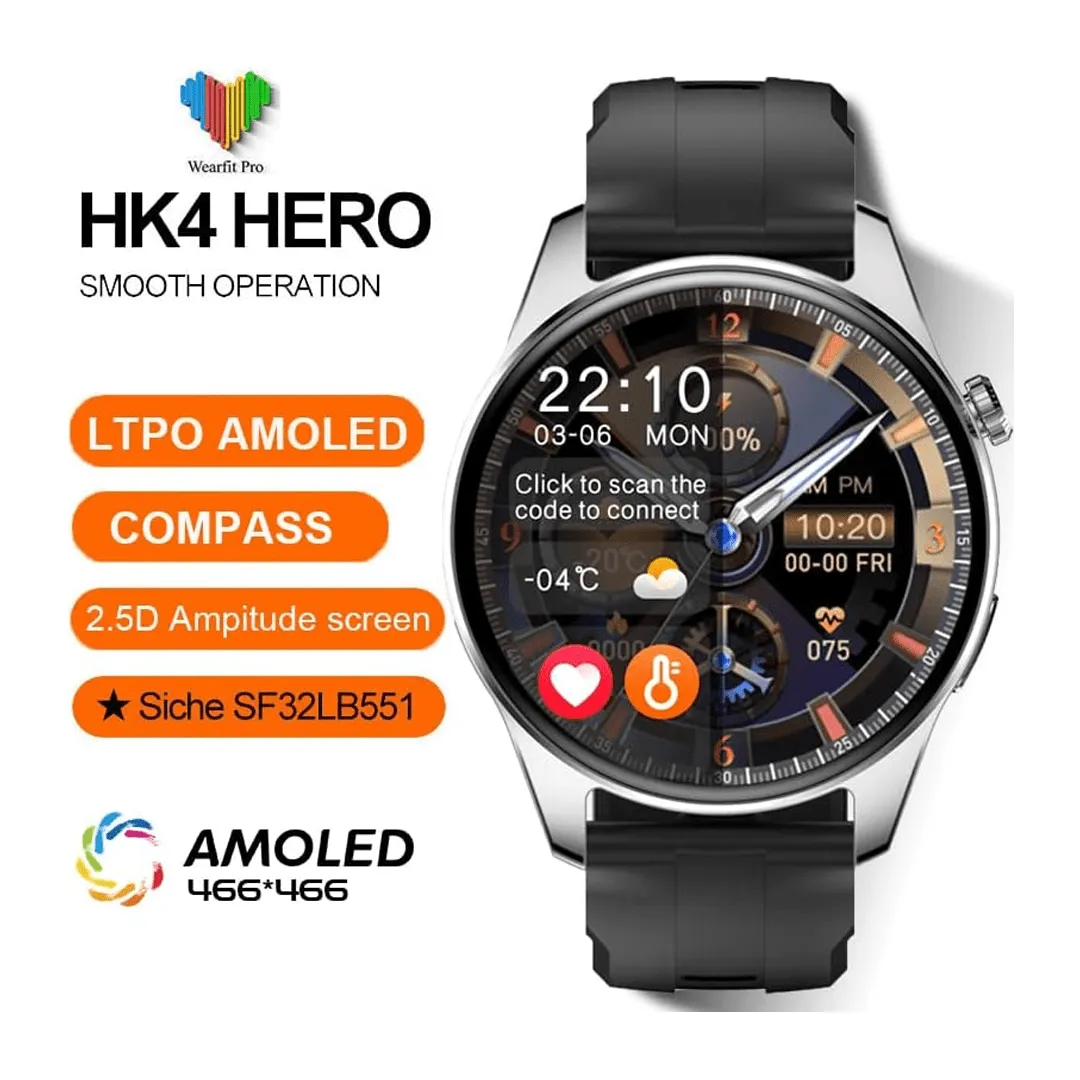 HK4 Hero LTPO AMOLED Ultra Smart Watch - 46MM