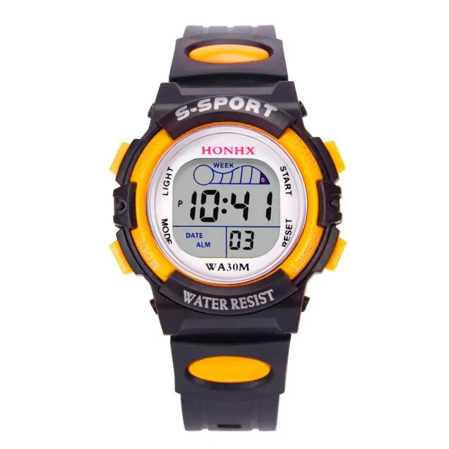 HONHX Waterproof Children Boys Digital LED Sports Watch Kids Alarm Date Wristwatch Birthday Gifts Children's Watches Relogio