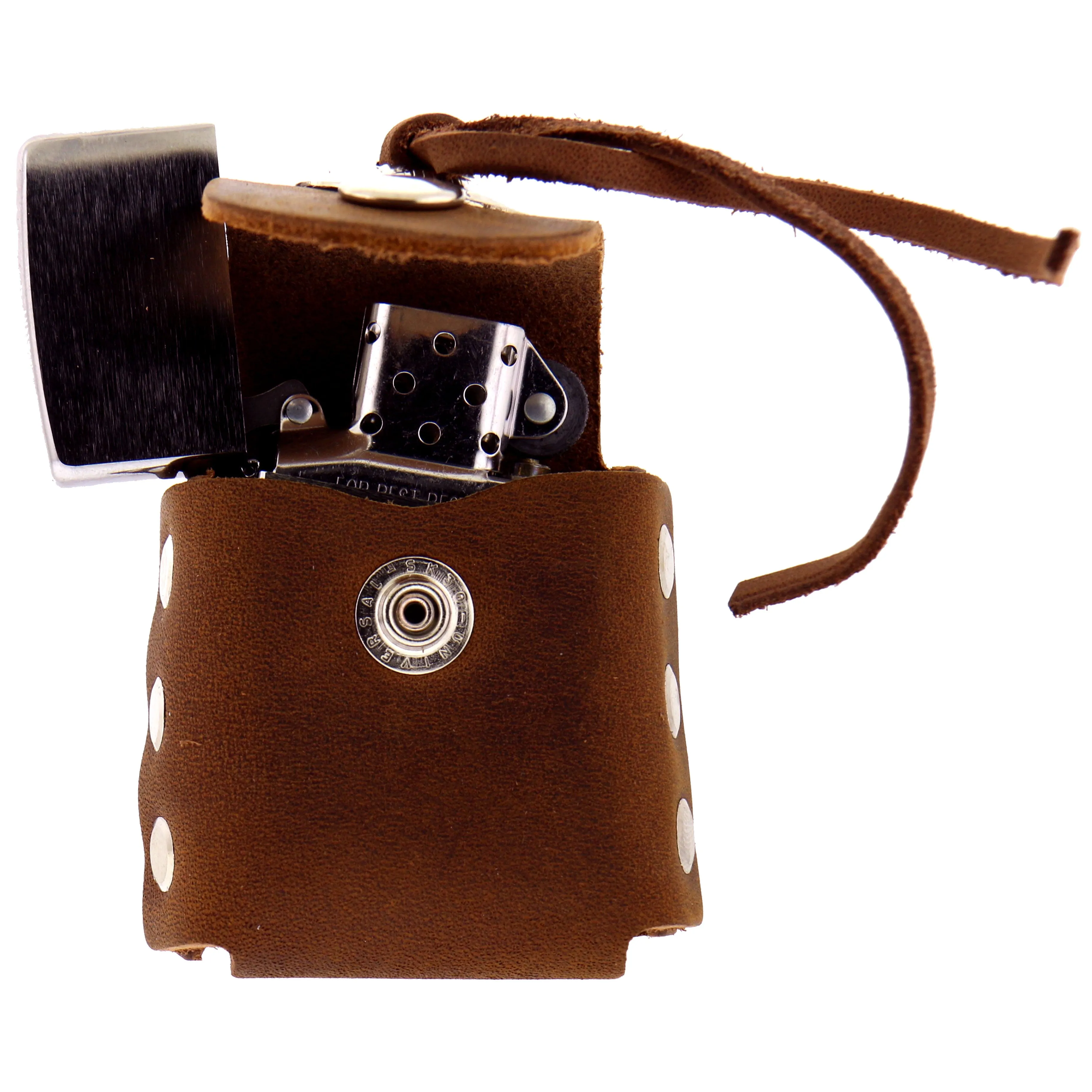 Hot Leathers CSH1002 Brown Lighter Case with Concho