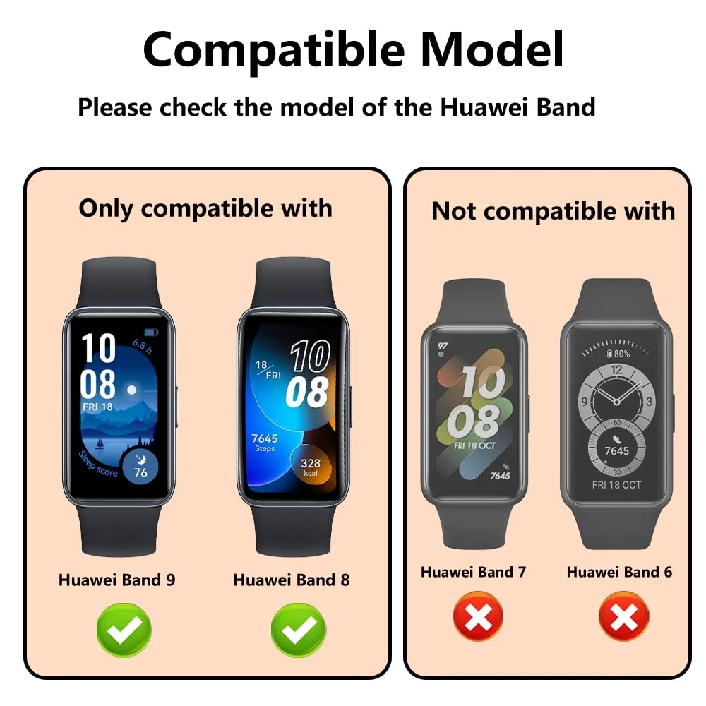 Huawei Band 8 | Huawei Band 9 With TPU Watch Case | Milanese Straps | Black