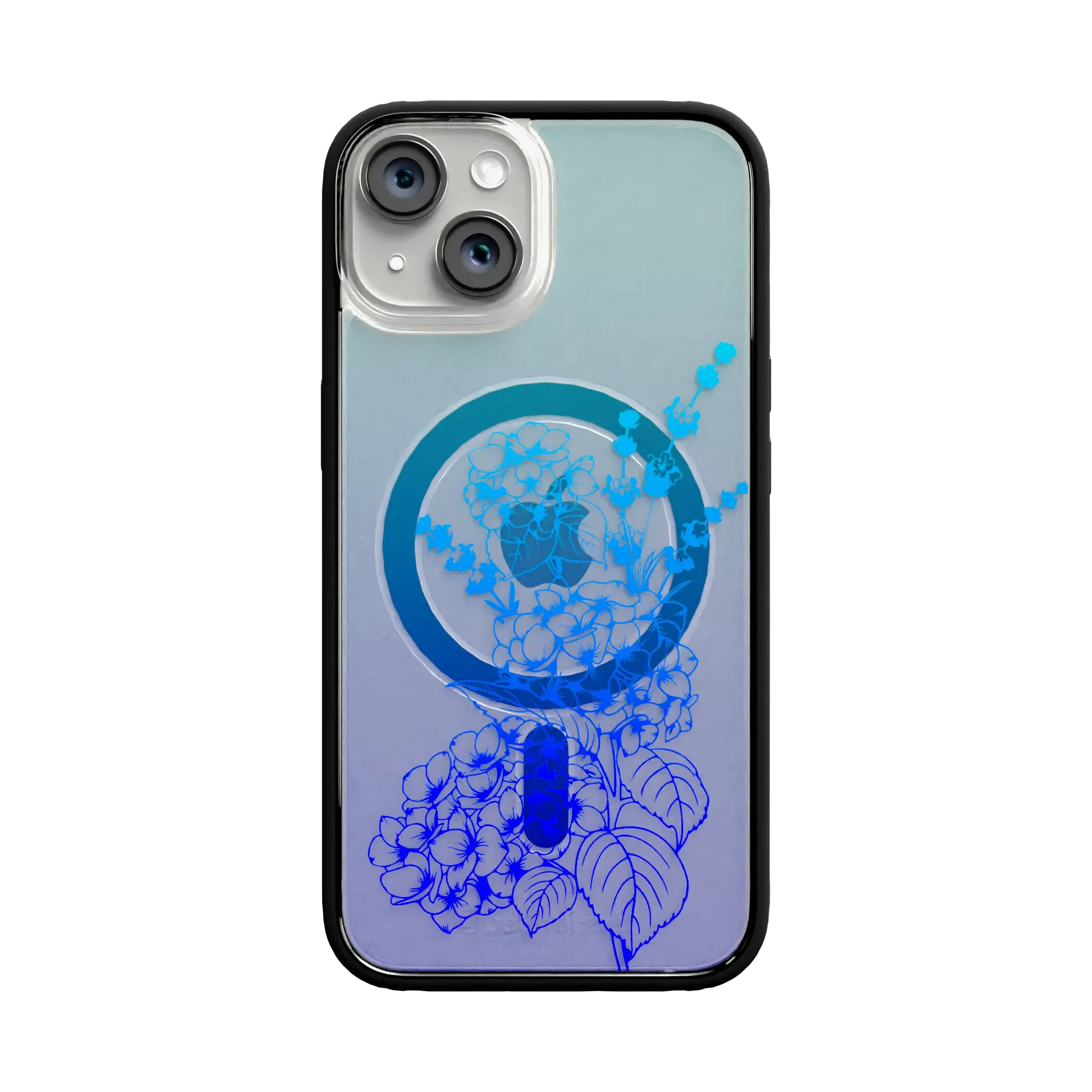 Indigo Infusion | Protective MagSafe Case | Ombre Bouquet Collection for Apple iPhone 13 Series