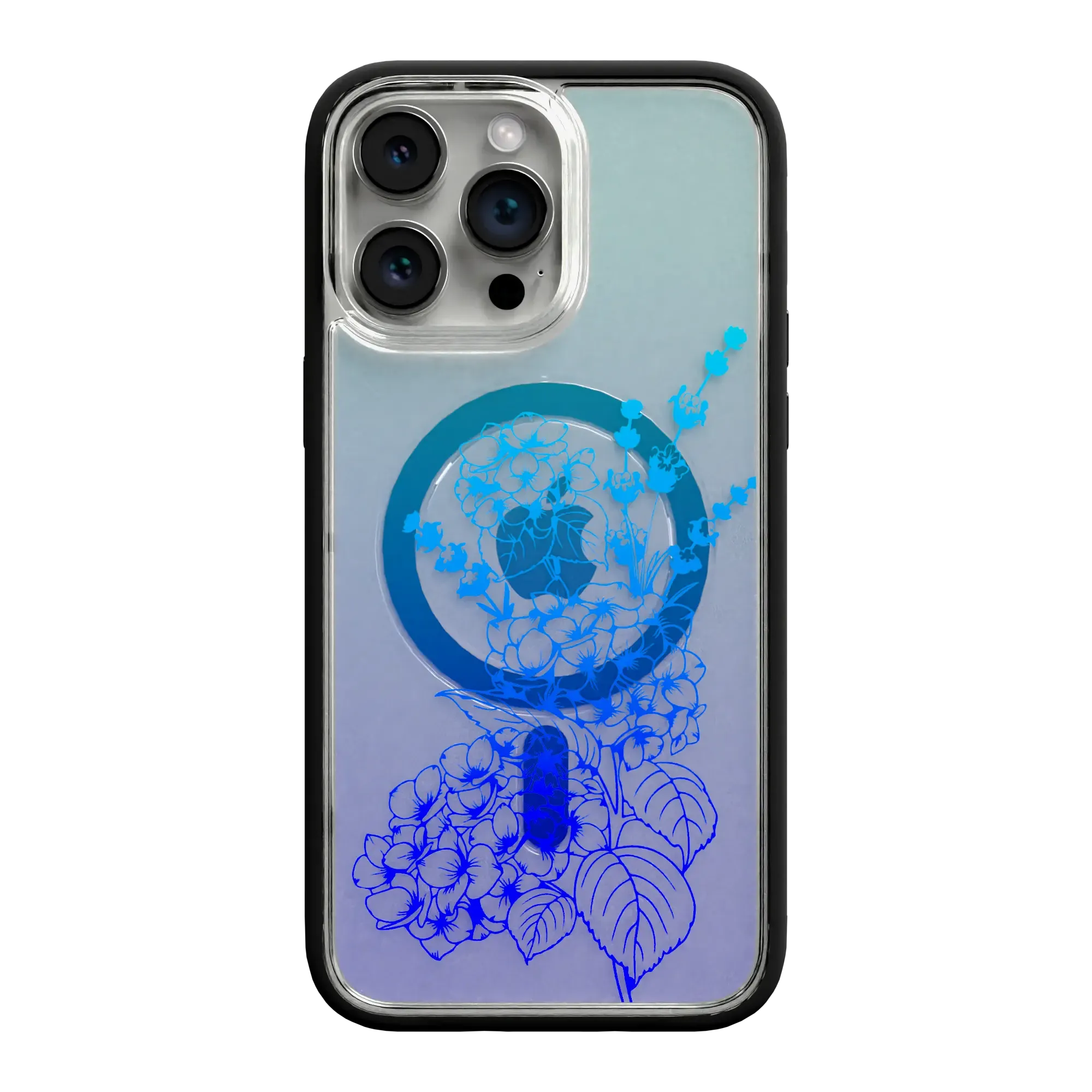 Indigo Infusion | Protective MagSafe Case | Ombre Bouquet Collection for Apple iPhone 13 Series