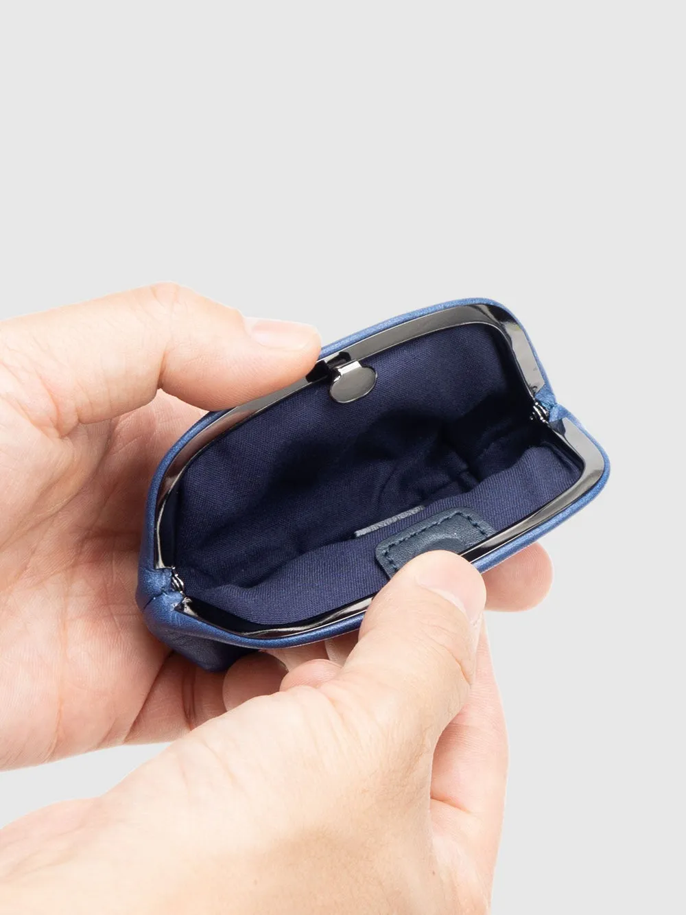 Indigo Mini Gamaguchi Coin Case