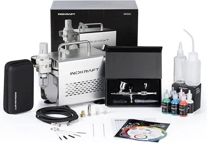 InoKraft Airbrush Kit with Air Compressor