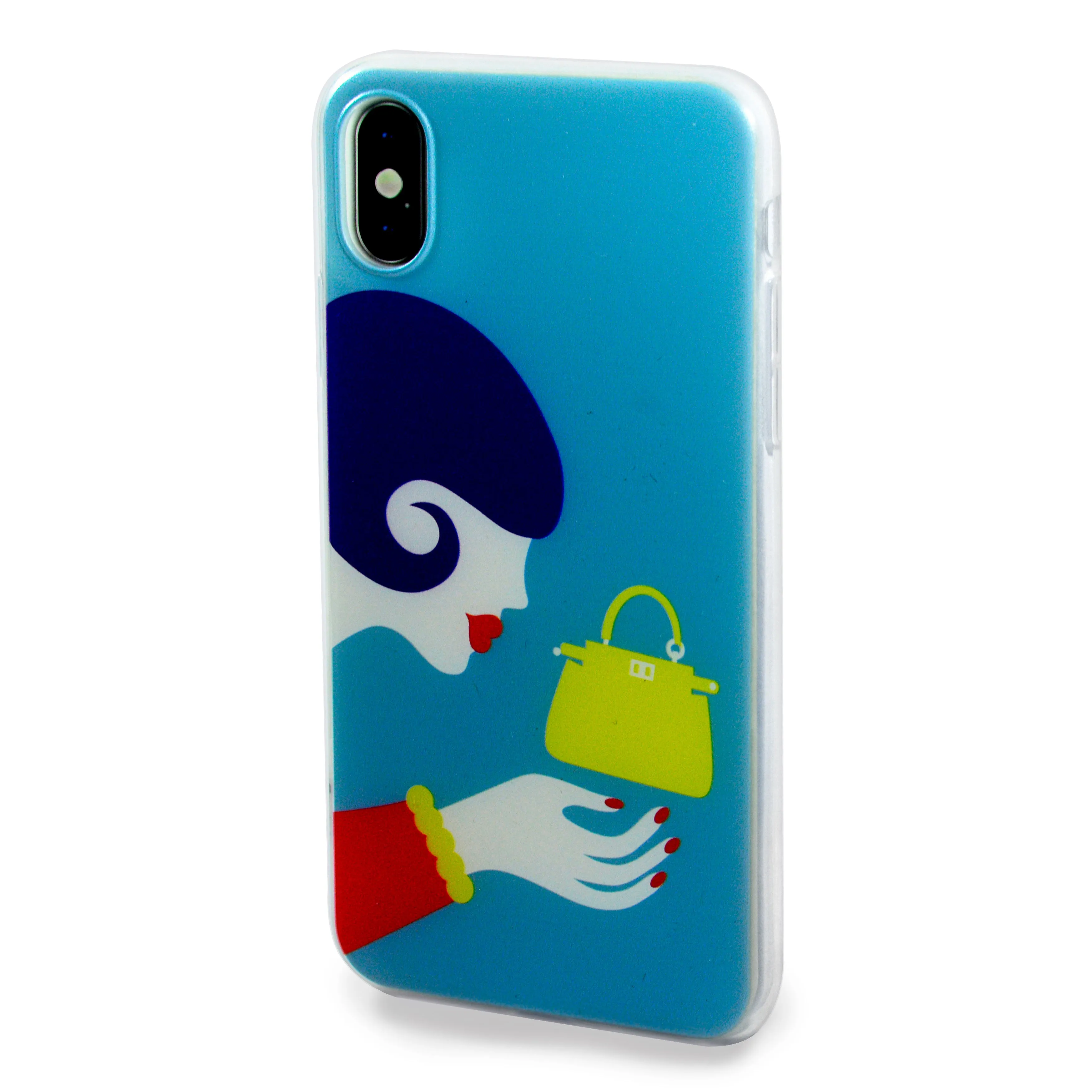 iOrigin iPhone X Cases Flexible Retro Blue Soft TPU Back Cover (Bagaholic)