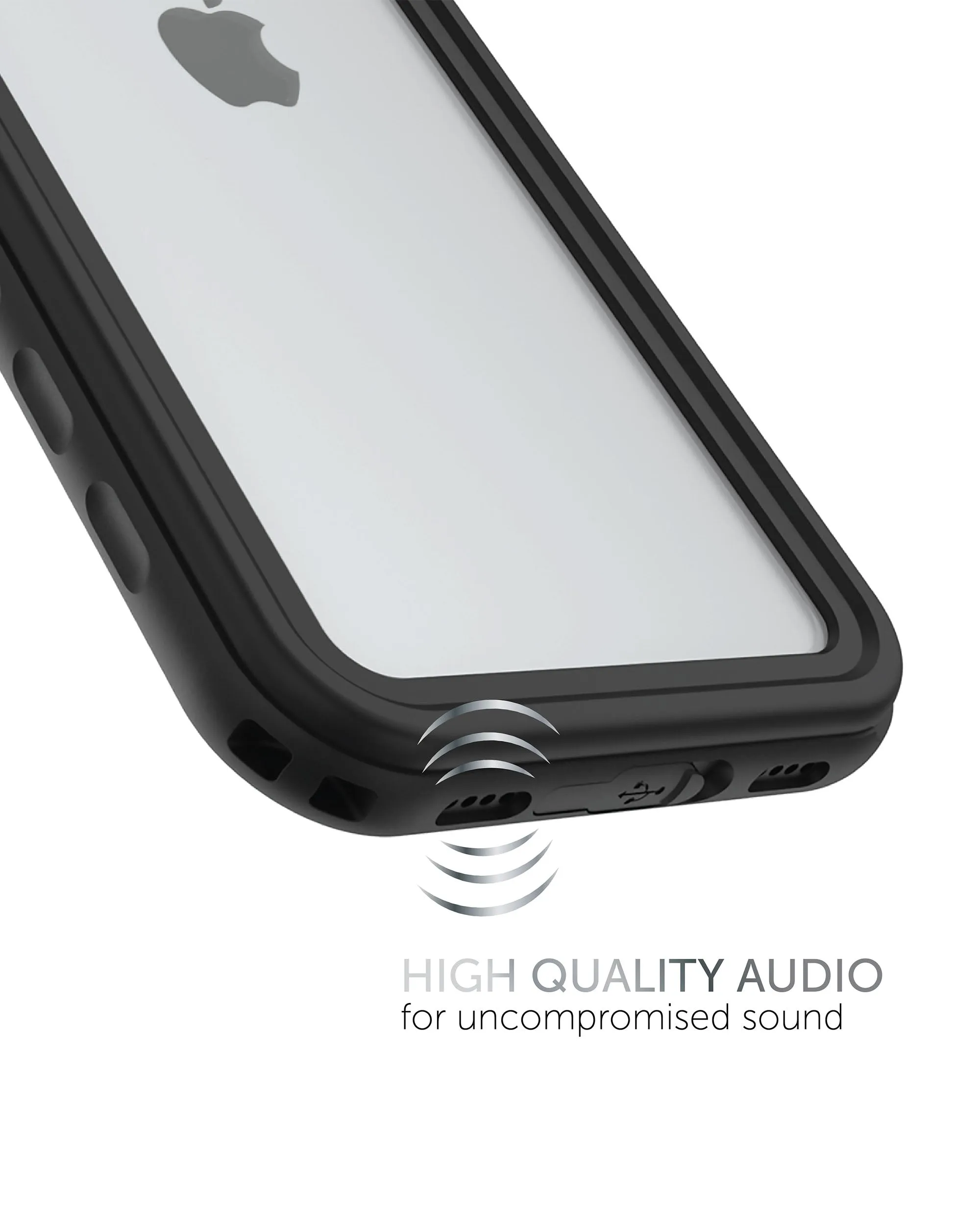 iPhone 13 Pro Tidal Waterproof Phone Case - Black/Clear