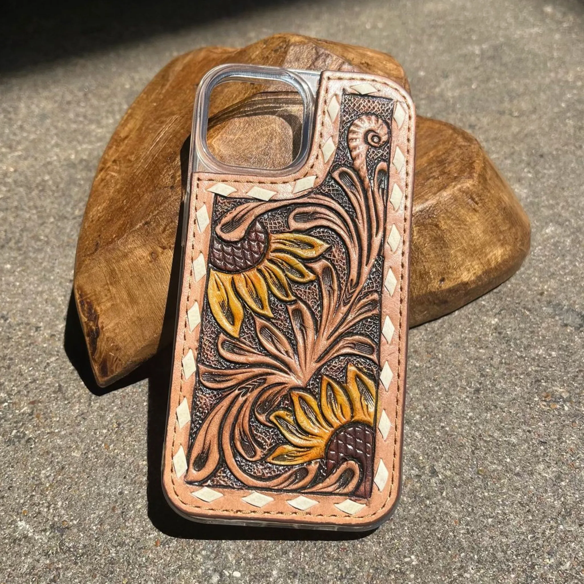 iPhone 15 Tooled Leather Phone Case