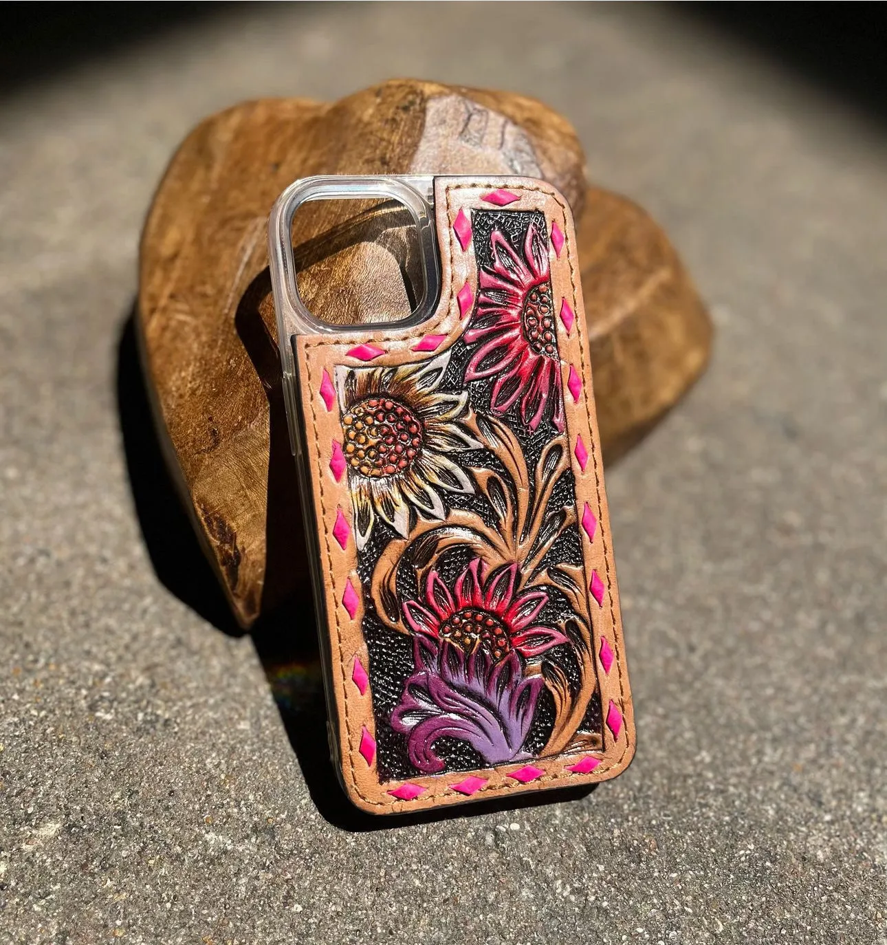 iPhone 15 Tooled Leather Phone Case