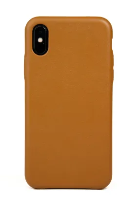 iPhone X Case, Tan Leather