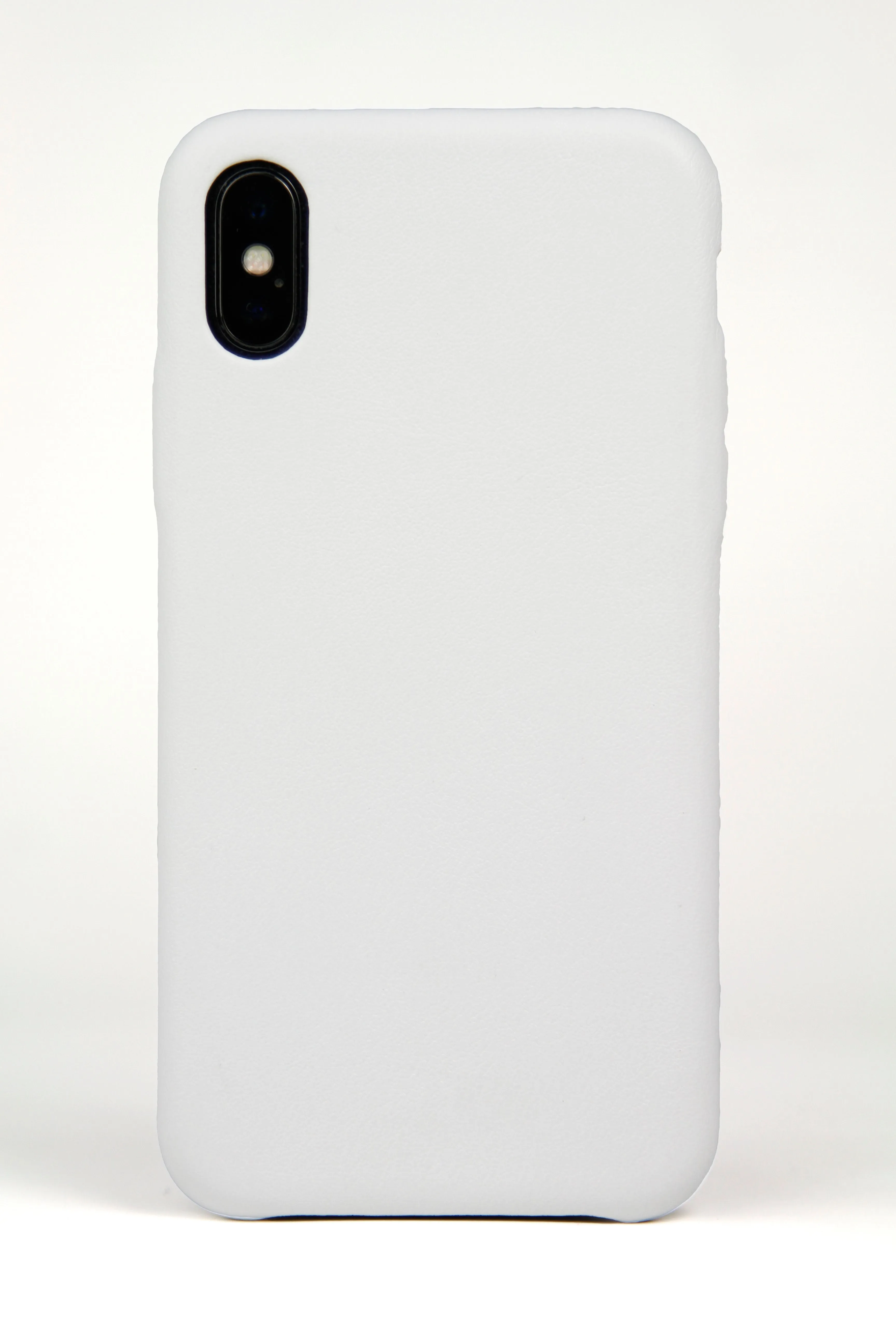 iPhone X Case, White Leather