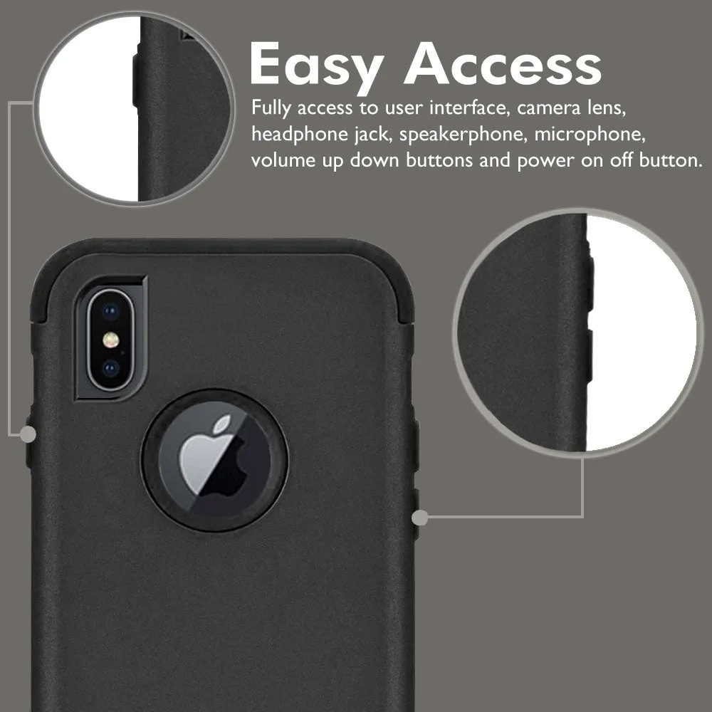 iPhone X protective cases Heavy Duty Military Grade Armor Case Cover