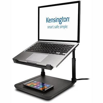 Kensington Smartfit Laptop Riser With Wireless Phone Charging Pad