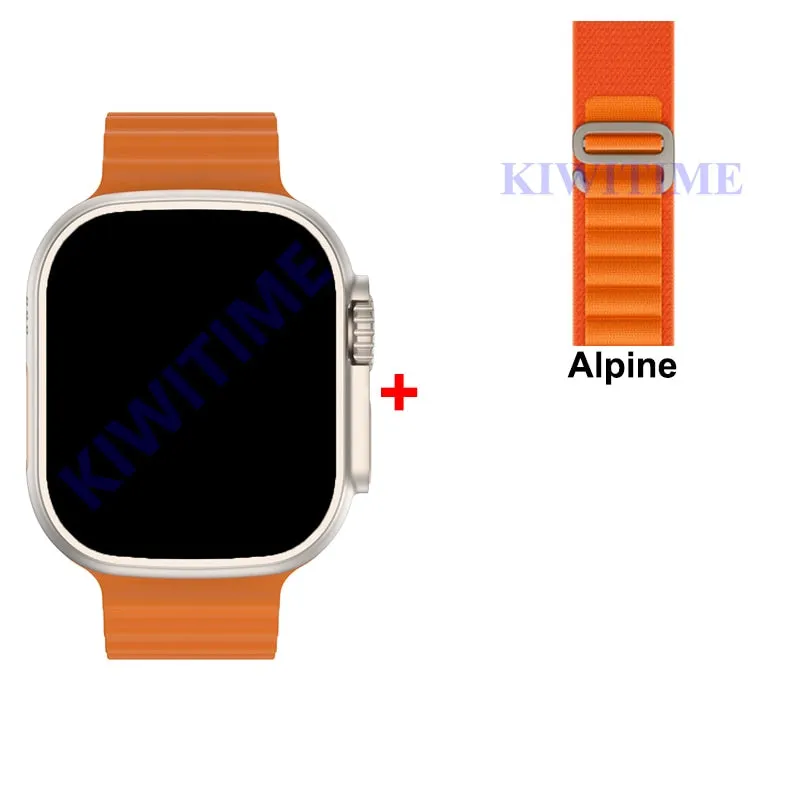 KIWITIME Ultra 3 Smartwatch IWO Series 8 49mm 2.2&quot; Infinity Screen Heart Rate Monitor Sport Smart Watch for Men Android