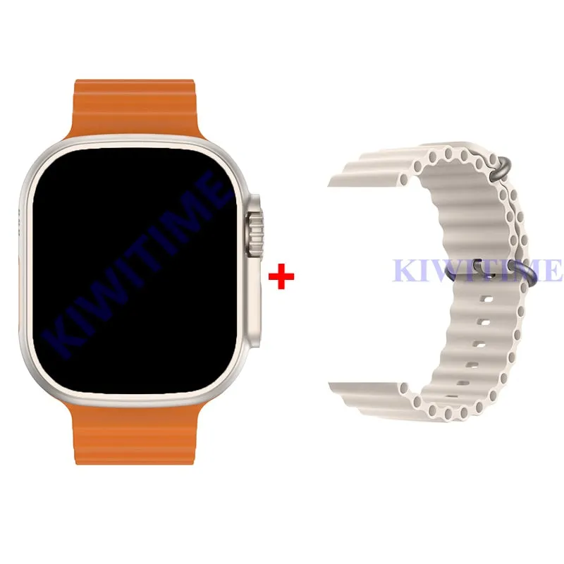 KIWITIME Ultra 3 Smartwatch IWO Series 8 49mm 2.2&quot; Infinity Screen Heart Rate Monitor Sport Smart Watch for Men Android