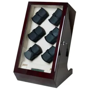 Kosciuszko Watch Winder Box for 12   2 Watches in Mahogany