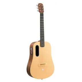 Lava Music LAVA ME 4 SPRUCE Series Acoustic Electric Guitar - 36" (Woodgrain Brown & Burlywood)