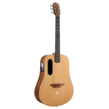 Lava Music LAVA ME 4 SPRUCE Series Acoustic Electric Guitar - 41" (Woodgrain Brown & Burlywood)