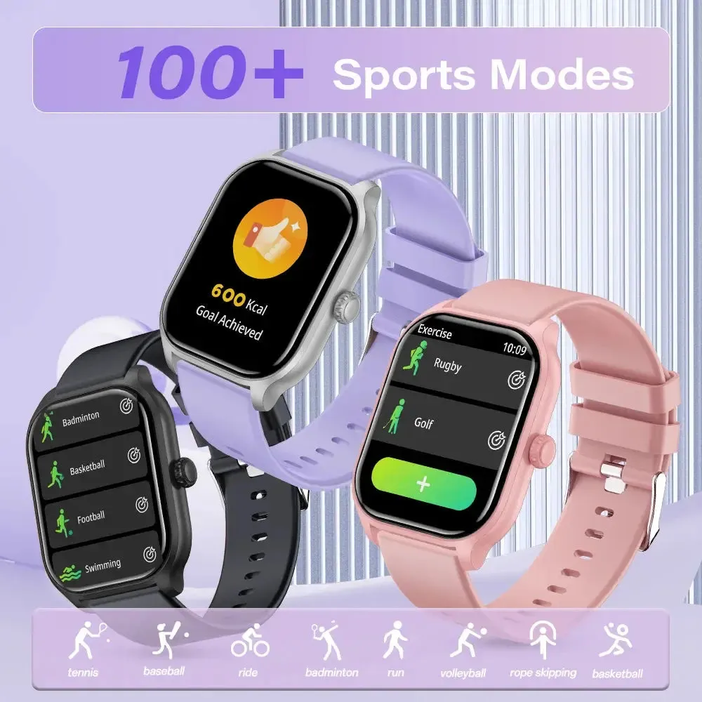 LAXASFIT 2024 Women Bluetooth Talking Smartwatch Full Touch Screen Sports Fitness Watch Men Smartwatch Android IOS