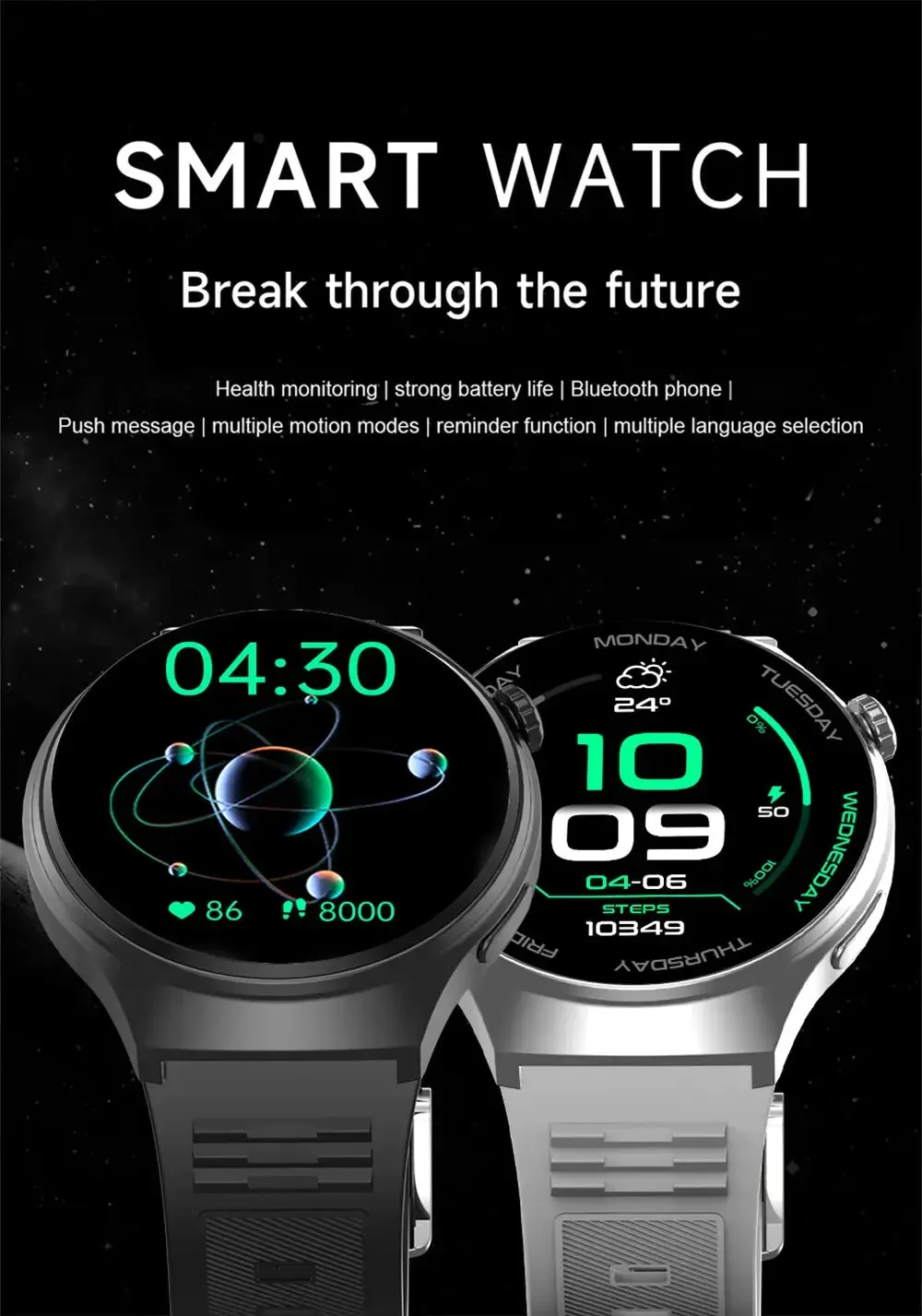 LAXASFIT New 1.52” Bluetooth Talk Smartwatch Men Outdoor Sports Fitness Heart Rate Health Monitoring Smartwatch for Android IOS