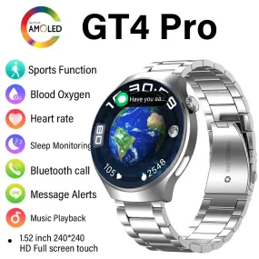 LAXASFIT New 1.52” Bluetooth Talk Smartwatch Men Outdoor Sports Fitness Heart Rate Health Monitoring Smartwatch for Android IOS