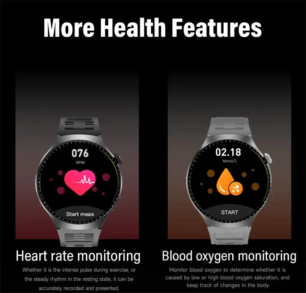 LAXASFIT New 1.52” Bluetooth Talk Smartwatch Men Outdoor Sports Fitness Heart Rate Health Monitoring Smartwatch for Android IOS