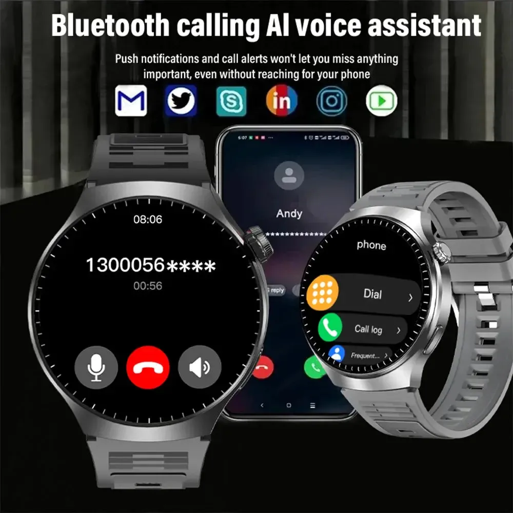 LAXASFIT New 1.52” Bluetooth Talk Smartwatch Men Outdoor Sports Fitness Heart Rate Health Monitoring Smartwatch for Android IOS