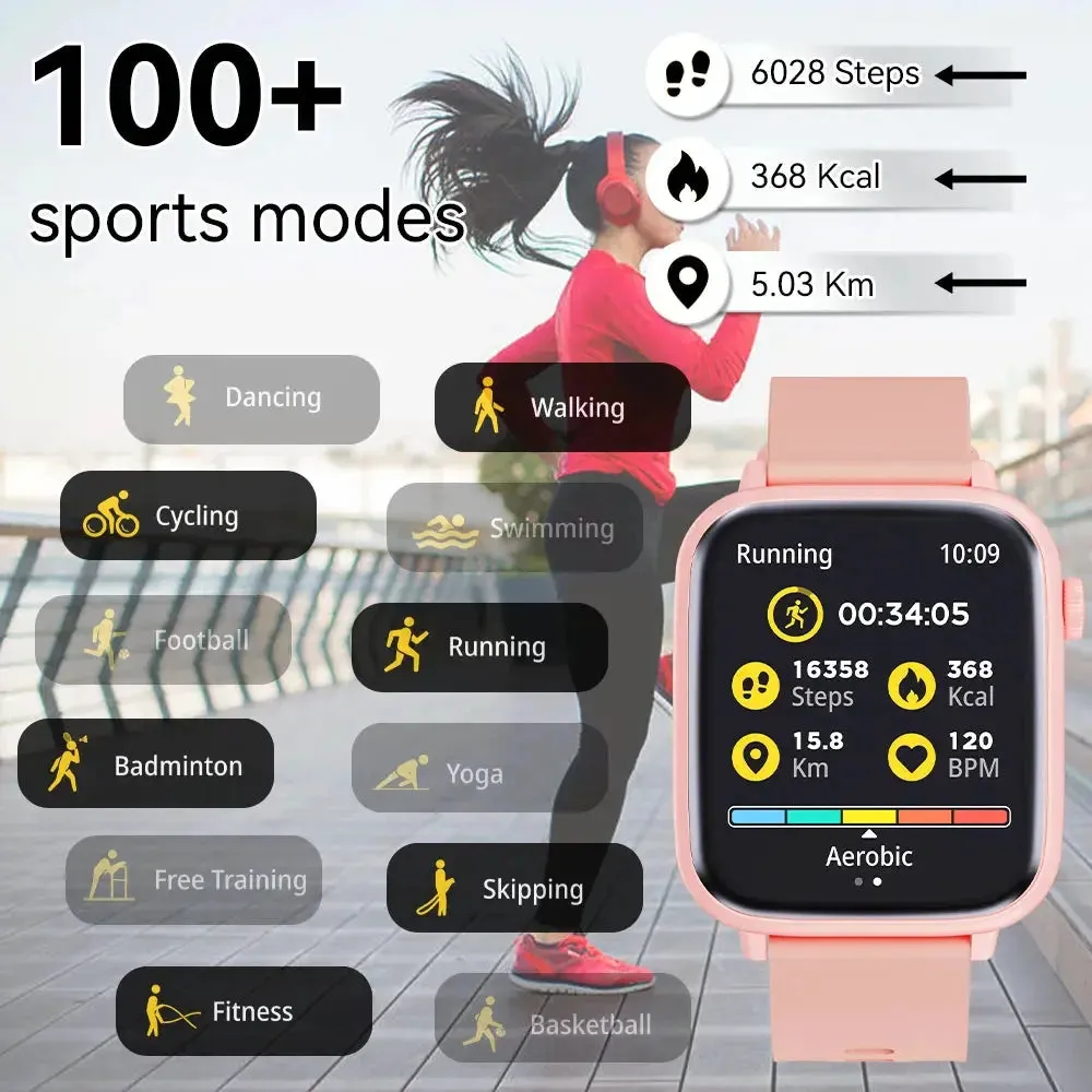 LAXASFIT Smartwatch BT Call Digital Full Touchscreen Sports Fitness Watch Smartwatch 2024 Brand New Smartwatch Men Women Gift