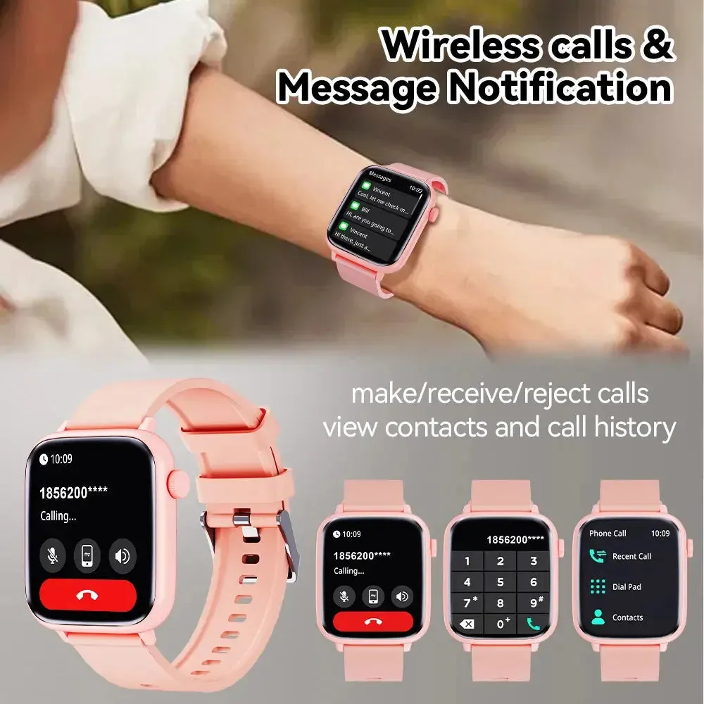 LAXASFIT Smartwatch BT Call Digital Full Touchscreen Sports Fitness Watch Smartwatch 2024 Brand New Smartwatch Men Women Gift