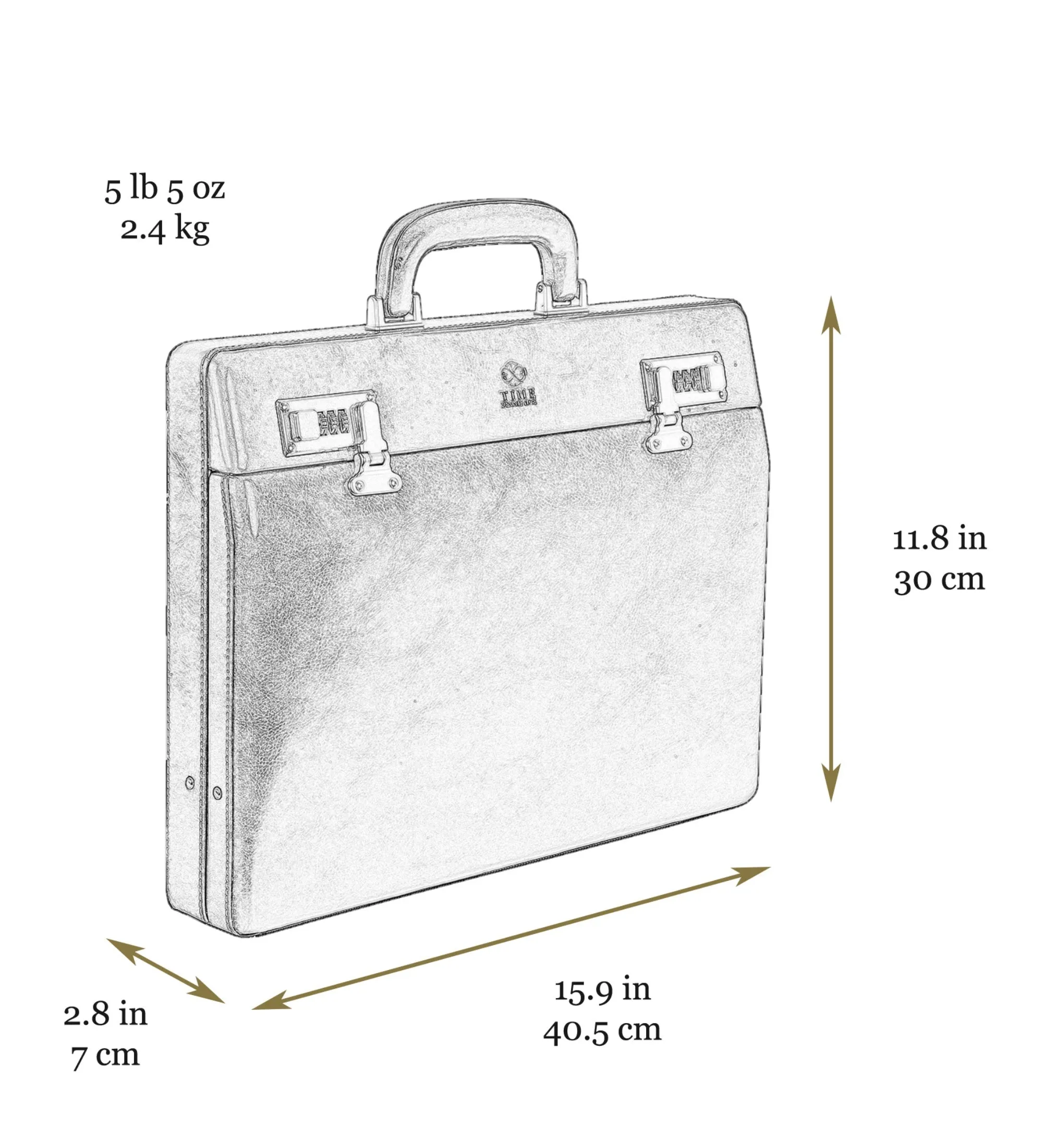 Leather Attaché Case Briefcase - Vendetta