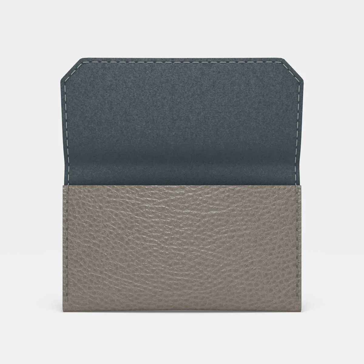 Leather Carry all Wallet - Grey and Grey