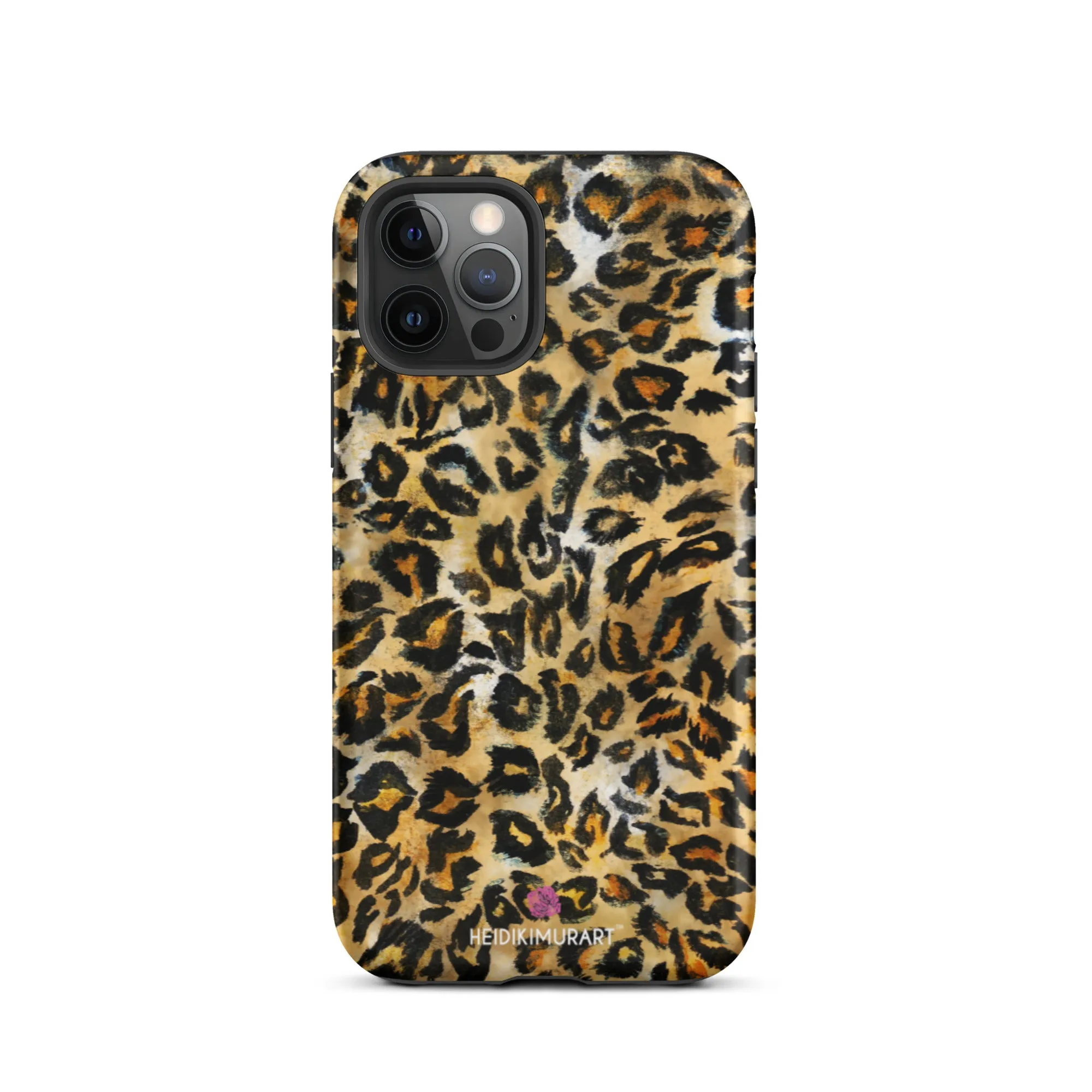 Leopard Print Tough iPhone Case, Animal Print Designer Tough Unisex iPhone Case-Printed in USA/EU