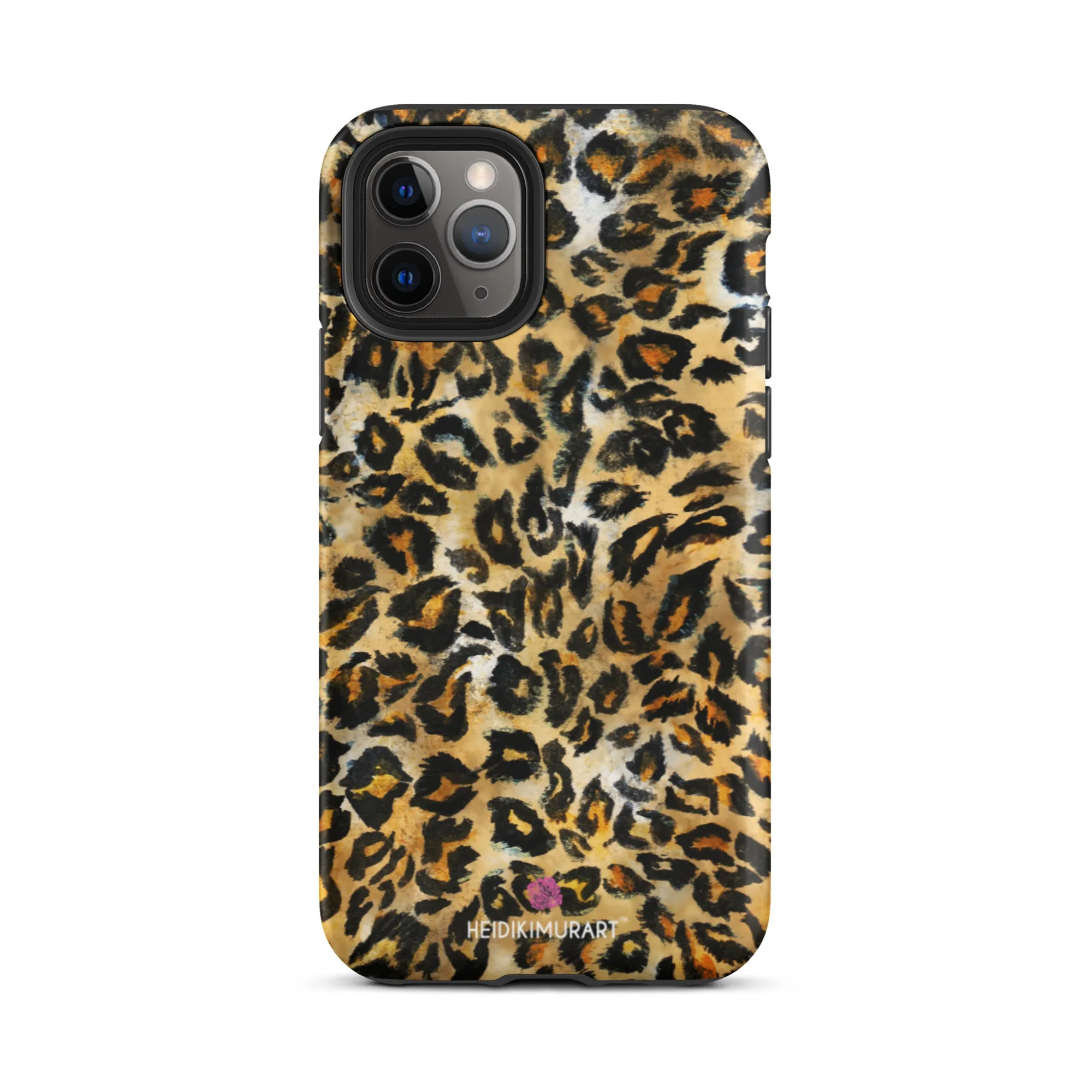 Leopard Print Tough iPhone Case, Animal Print Designer Tough Unisex iPhone Case-Printed in USA/EU