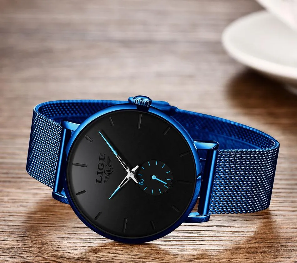 LG9915 - 2020 New Fashion Blue Waterproof Quartz Watch