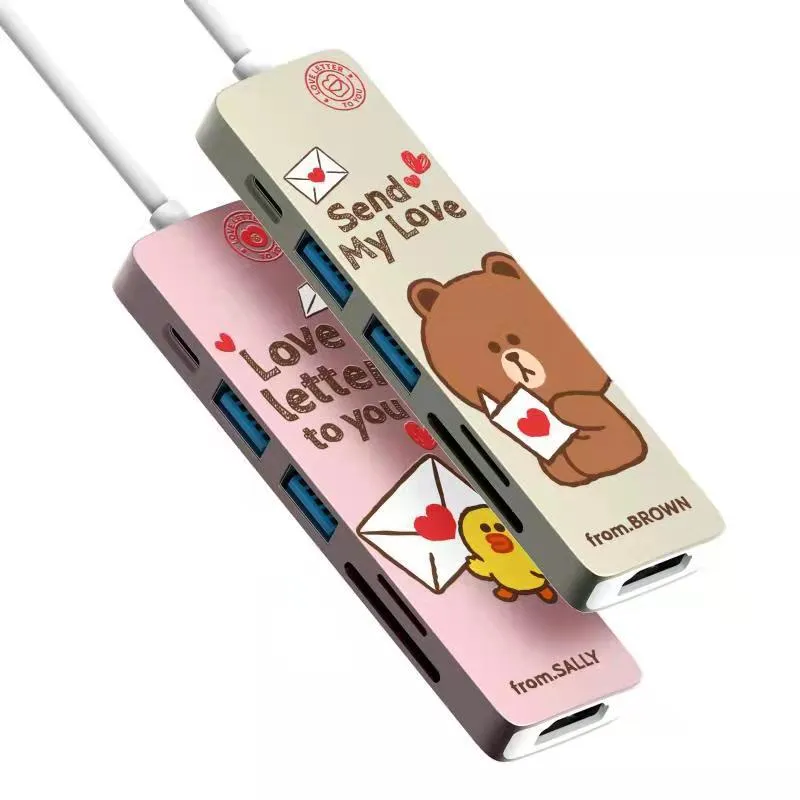 Line Friends Love Letter 6-in-1 Multi USB Type-C Hub