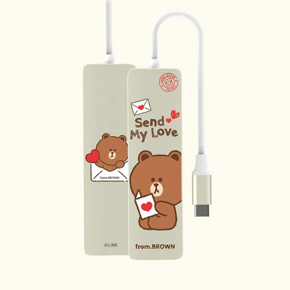 Line Friends Love Letter 6-in-1 Multi USB Type-C Hub