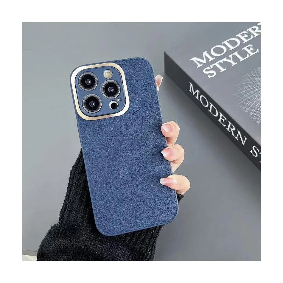 Luxe Leather Protective Phone Case for iPhone 12 Pro - Blue